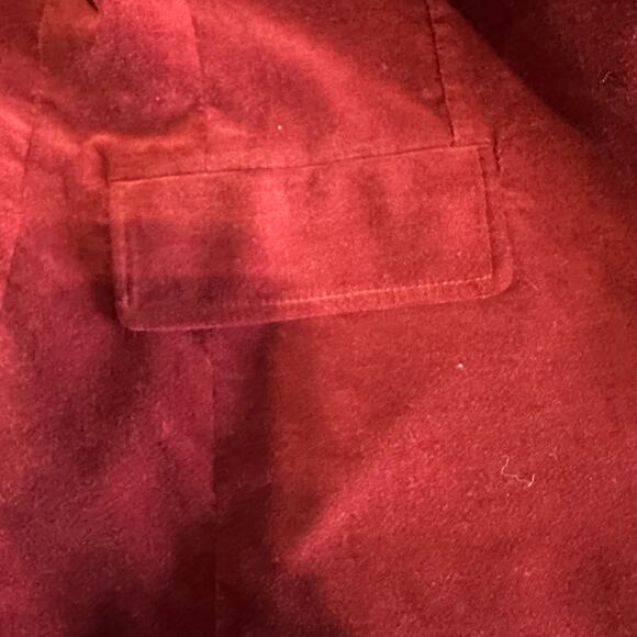 CAbi Women’s The Poet Velvet Embroidered Blazer Burgundy Cotton Blend | Size 8 - Picture 9 of 14